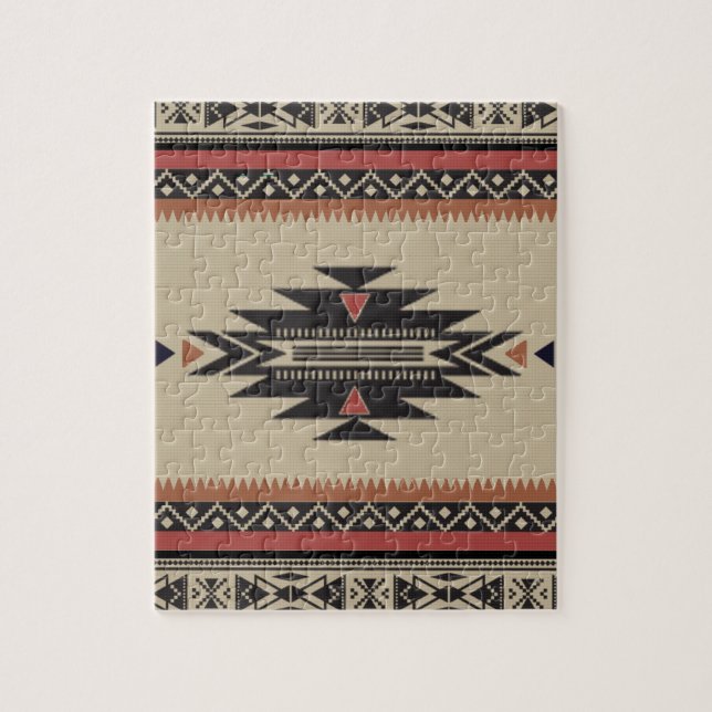 Puzzle L'os, noir, se rouillent style indien (Vertical)