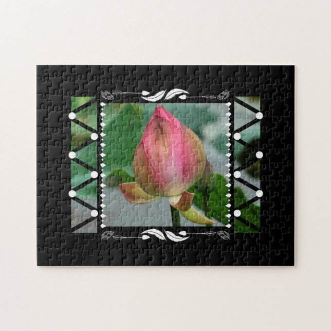 Puzzle Lotus Floral Géométrique (Horizontal)