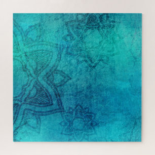 Puzzle Lotus texturé bleu