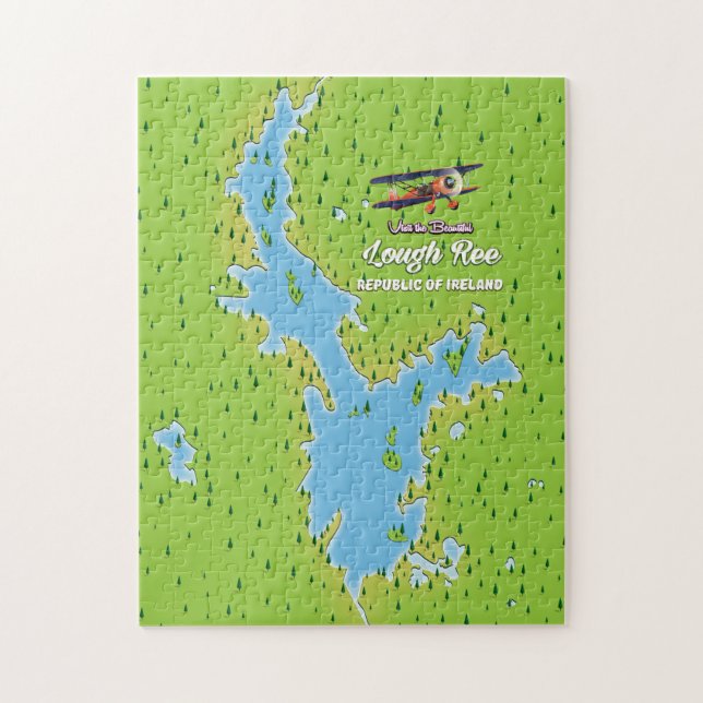 Puzzle Lough Ree République d'Irlande Carte, lough irland (Vertical)