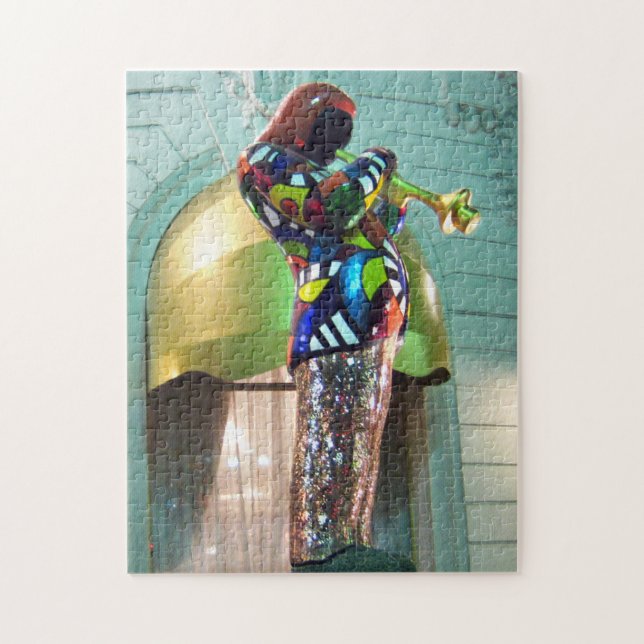 Puzzle Louis Armstrong Statue Nice France Côte d'Azur (Vertical)