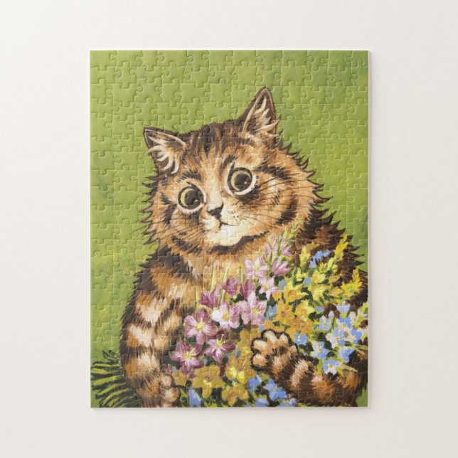 Puzzle Louis Wain Chat Aux Fleurs (Vertical)