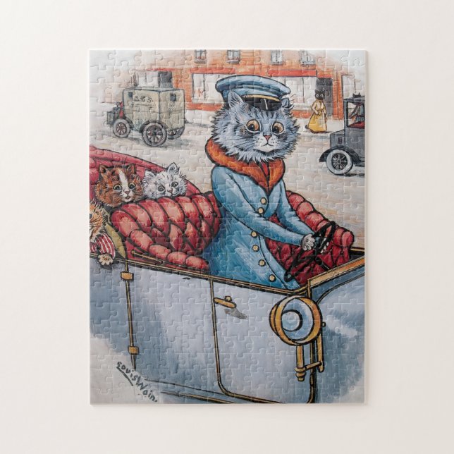 Puzzle Louis Wain - Chauffeur de chat - Anthropomorphisme (Vertical)