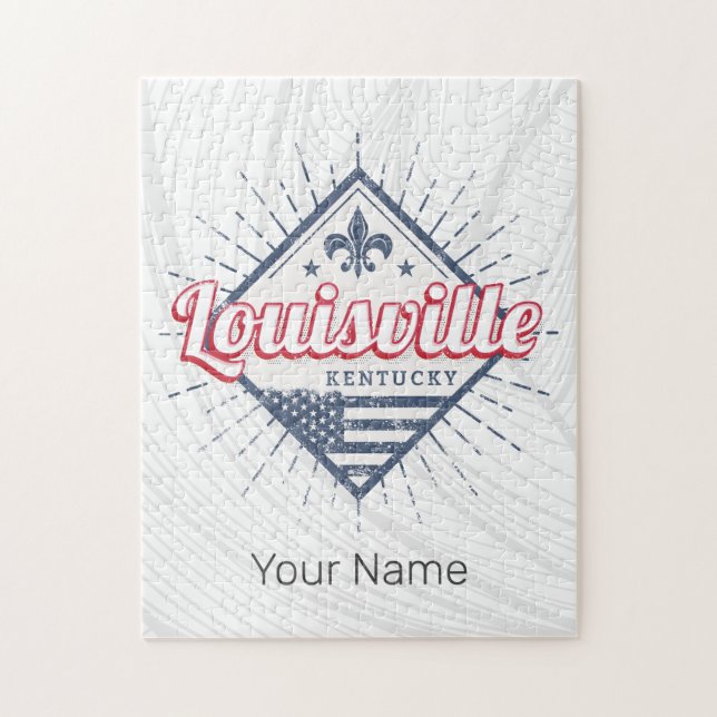 Puzzle Louisville City Kentucky États-Unis Vintage USA (Vertical)