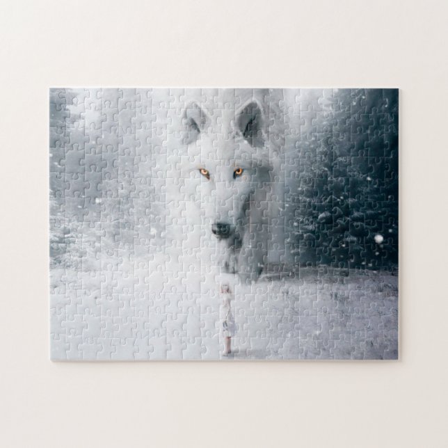 Puzzle Loup blanc géant (Horizontal)