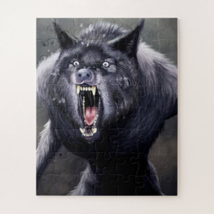 Puzzle loup-garou effrayant