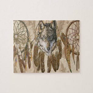 Puzzle Loup gris amérindien