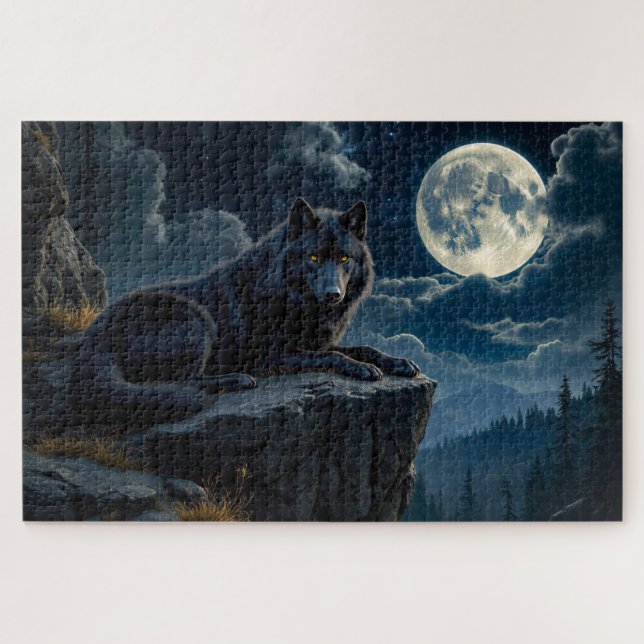 Puzzle Loup Noir (Horizontal)