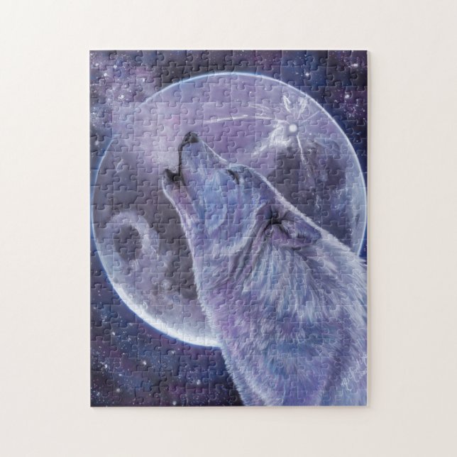 Puzzle - Loup solitaire par Michaeline McDonald (Vertical)