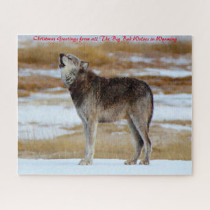 Puzzle Loups Hurleurs. Vœux de Noël