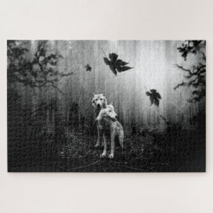 Puzzle Loups merveilleux Noir et Blanc Leaf nous seul