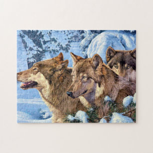 Puzzle Loups rouges