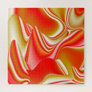 Puzzle Love and Gold Abstrait 3D Rainbowart