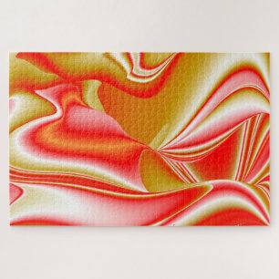 Puzzle Love and Gold Abstrait 3D Rainbowart