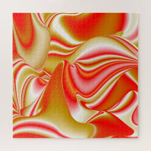 Puzzle Love and Gold Abstrait 3D Rainbowart