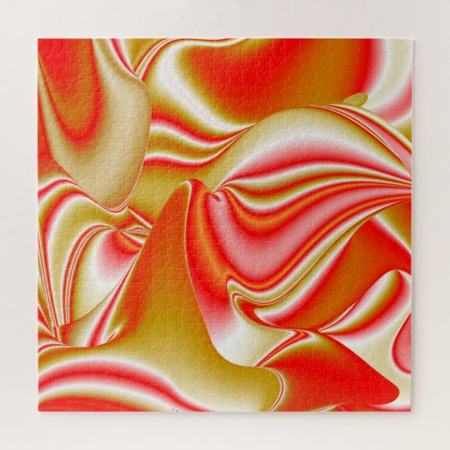 Puzzle Love and Gold Abstrait 3D Rainbowart (Horizontal)