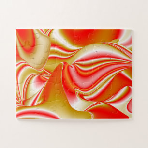 Puzzle Love and Gold Abstrait 3D Rainbowart