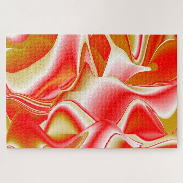 Puzzle Love and Gold Abstrait 3D Rainbowart (Horizontal)