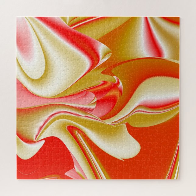 Puzzle Love and Gold Abstrait 3D Rainbowart (Horizontal)