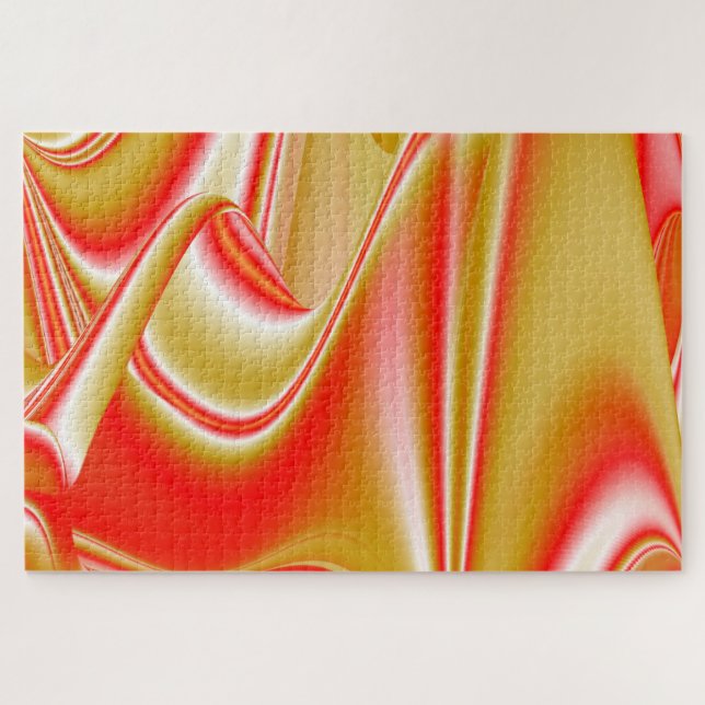 Puzzle Love and Gold Abstrait 3D Rainbowart (Horizontal)