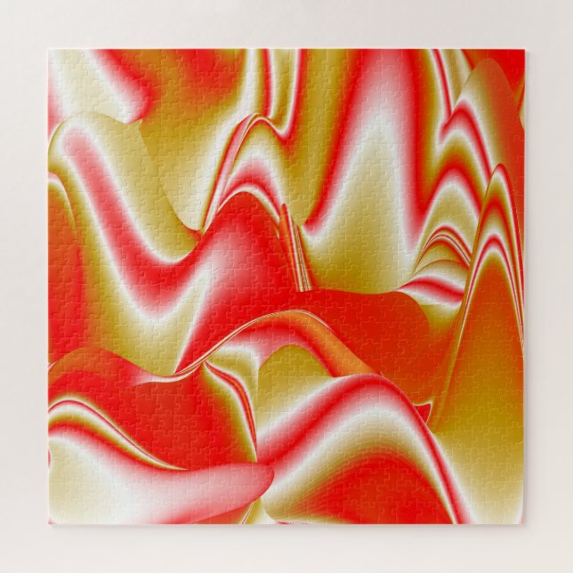 Puzzle Love and Gold Abstrait 3D Rainbowart (Horizontal)