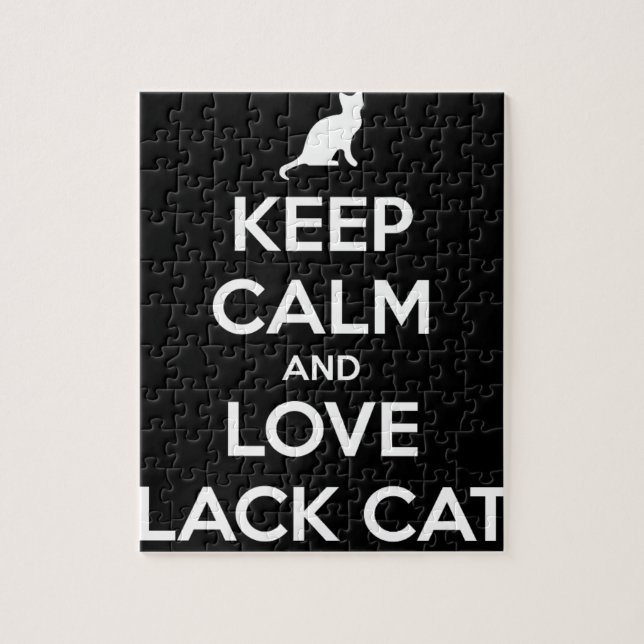 Puzzle Love Black Cats (Vertical)