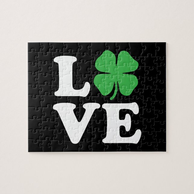 Puzzle Love Clover Black (Horizontal)