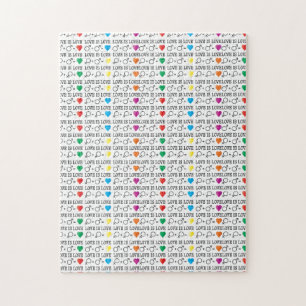 Puzzle LOVE est LOVE égalité citation dans les couleurs a