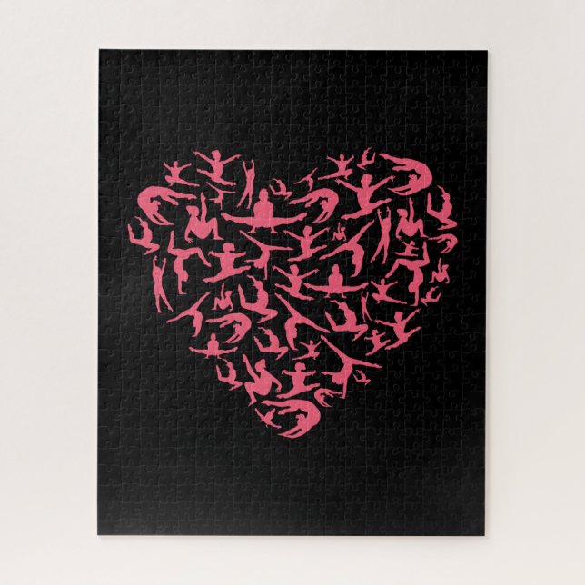 Puzzle Love Girls Gymnastique - Silhouette Heart (Vertical)