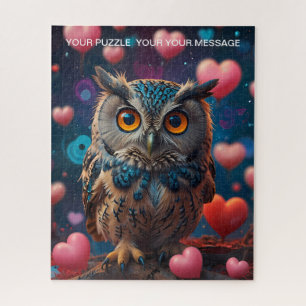 Puzzle Love Heart Owl