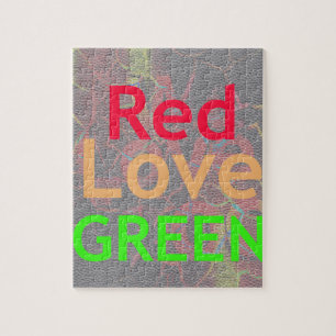 PUZZLE LOVE RED GOLDEN VERT