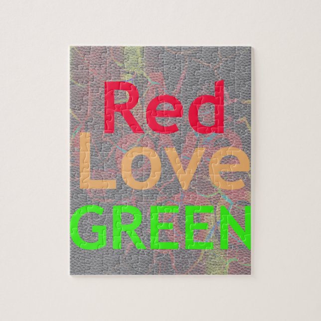 PUZZLE LOVE RED GOLDEN VERT (Vertical)