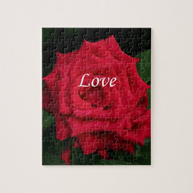 Puzzle Love romantique rose rouge pour Saint Valentin, An (Vertical)