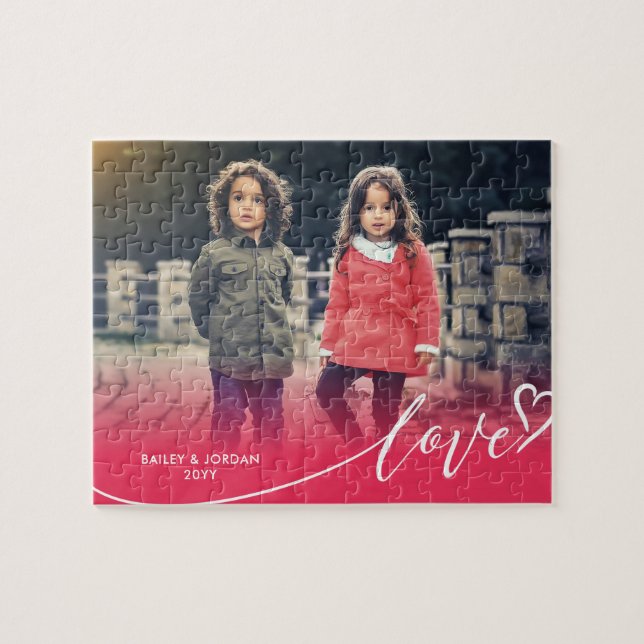 Puzzle Love Script photo de la Saint Valentin (Horizontal)