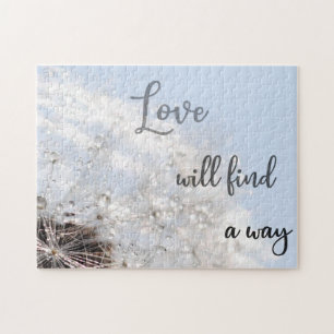 Puzzle Love will find a way! Sky Blue Dandelion Seed