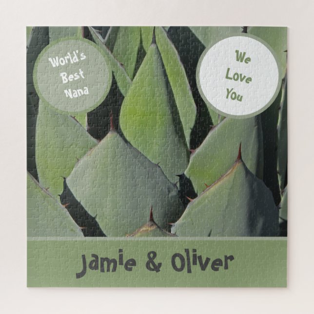 Puzzle Love You Nana Green Plante Désert Sud-Ouest Grand- (Vertical)