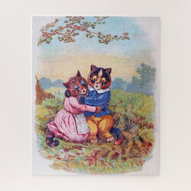 Puzzle Lovers Cat (Strong Emotion), Louis Wain (Vertical)