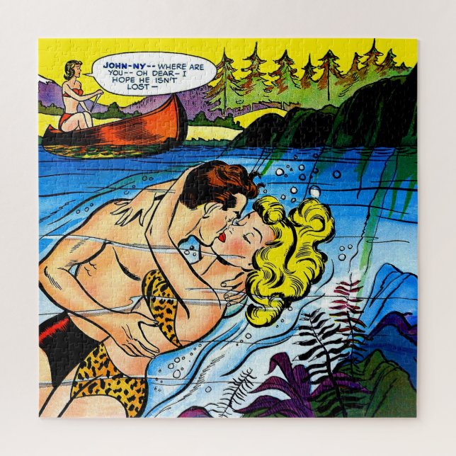 Puzzle Lovers Ocean Romance Comics Vintages (Vertical)