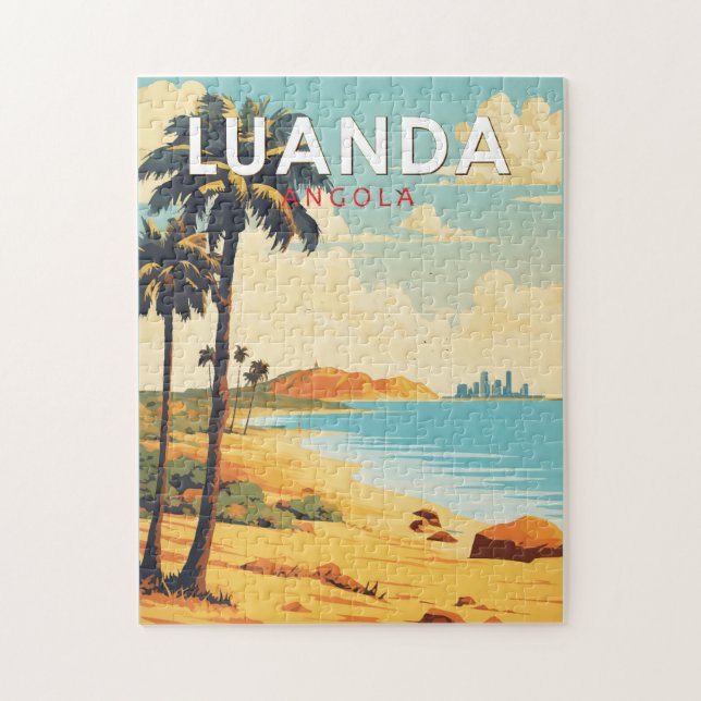 Puzzle Luanda Angola Travel Art Vintage (Vertical)