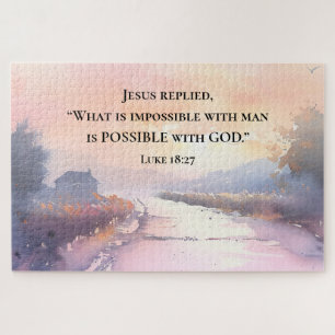 Puzzle Luc 18:27 Jésus répondit Possible avec la Bible de