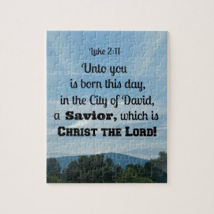 Puzzle Luc 2:11 Tu es né ce jour-là, en