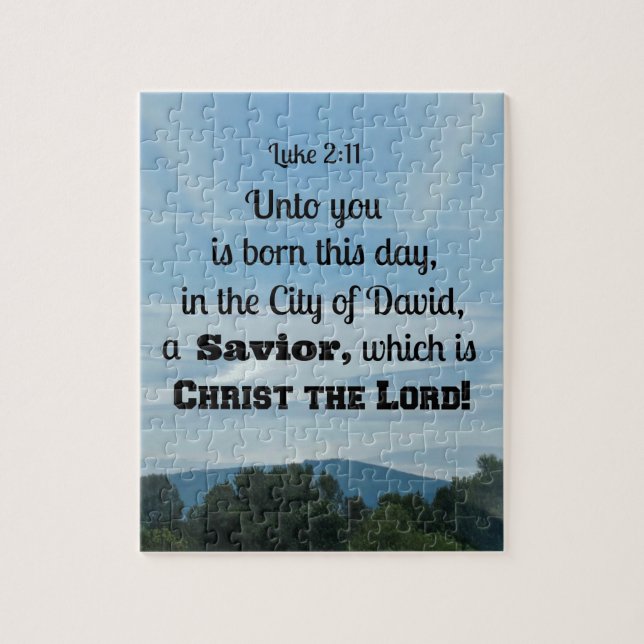 Puzzle Luc 2:11 Tu es né ce jour-là, en (Vertical)