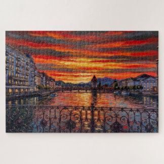 Puzzle Lucerne Sunset Glow: Gallery Edition