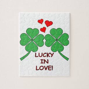 Puzzle Lucky In Love Hearts Clover