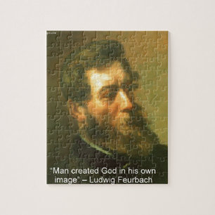 Puzzle Ludwig Feurbach & Citation de l'Homme qui a créé D