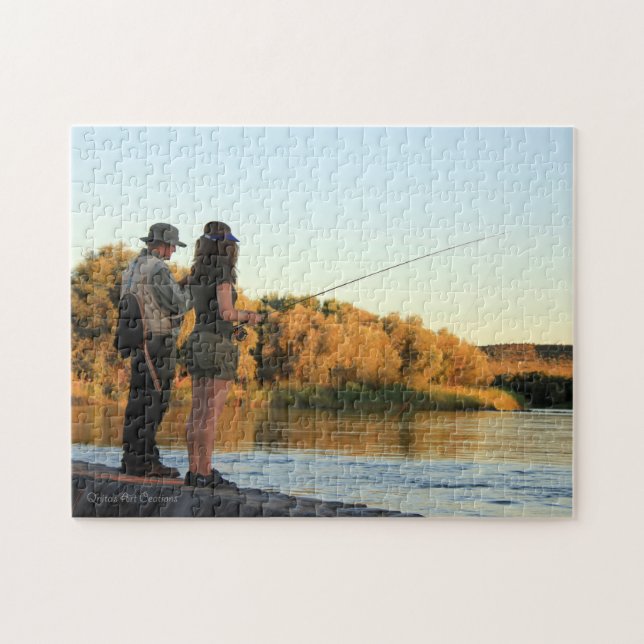 Puzzle Lui et elle pêche (Horizontal)