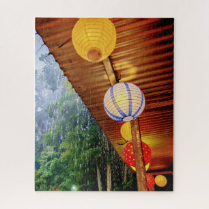 Puzzle Lumière de lanterne sous la pluie – Casse-tête pai