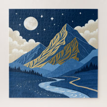 Lumière de lune de montagne