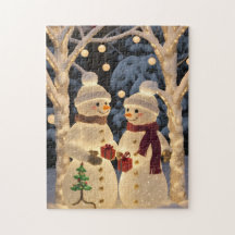 Lumières de Noël de Bonhomme de Neige Magique