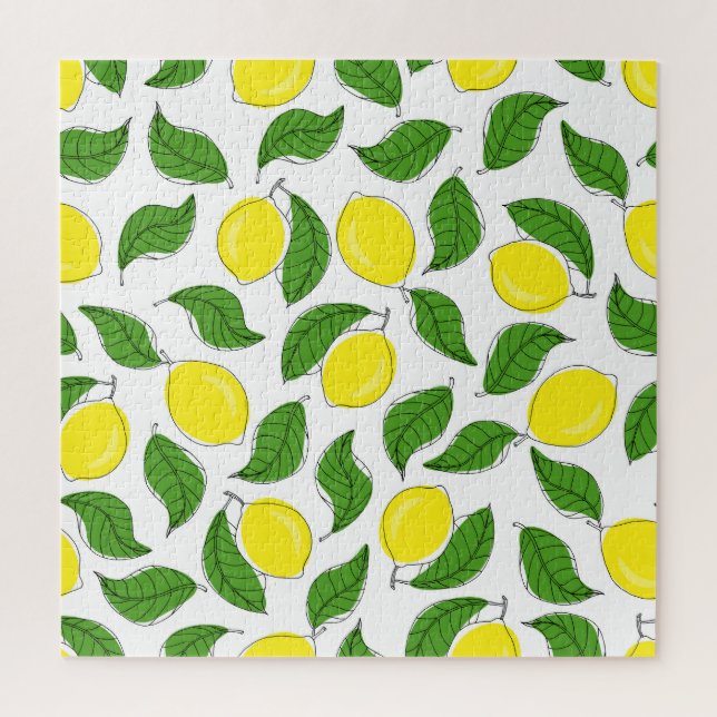 Puzzle Lumineux citrons vert Feuille Motif (Vertical)